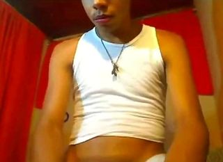Latino Twink Jerks His Junk On Cam